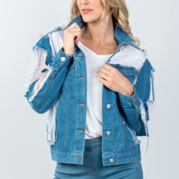 Jackets & Blazers - SEE BOUTIQUE FOR LISTING Distressed Denim Jacket